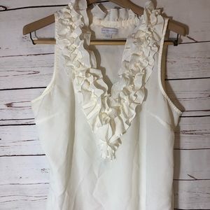 Sheer ruffle NY& Co. Blouse